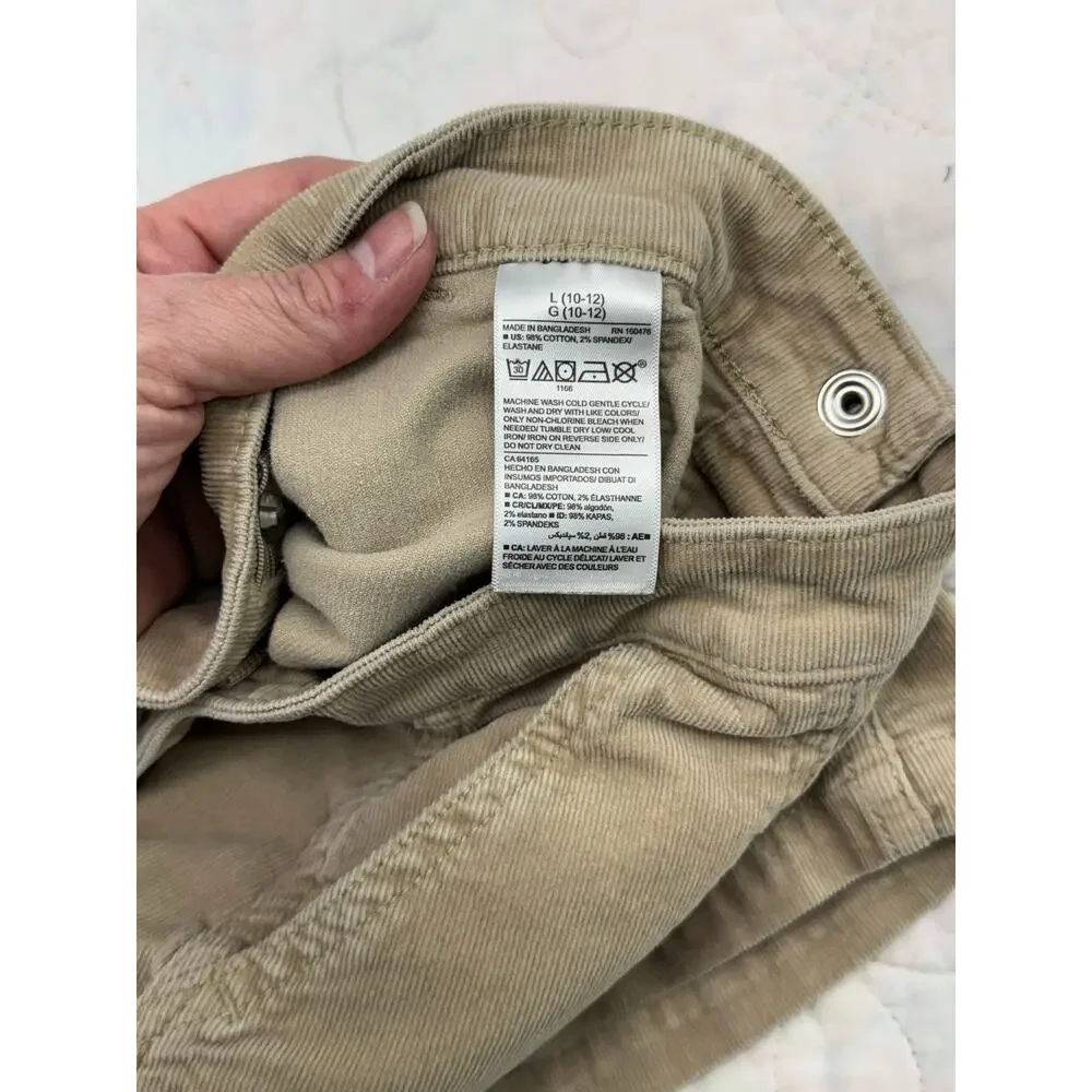 Girls L (10-12) old navy button down corduroy skirt